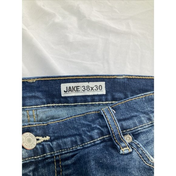 Dh3 Jake Mens 38 X 30 Blue Denim Jeans Straight - Picture 4 of 8